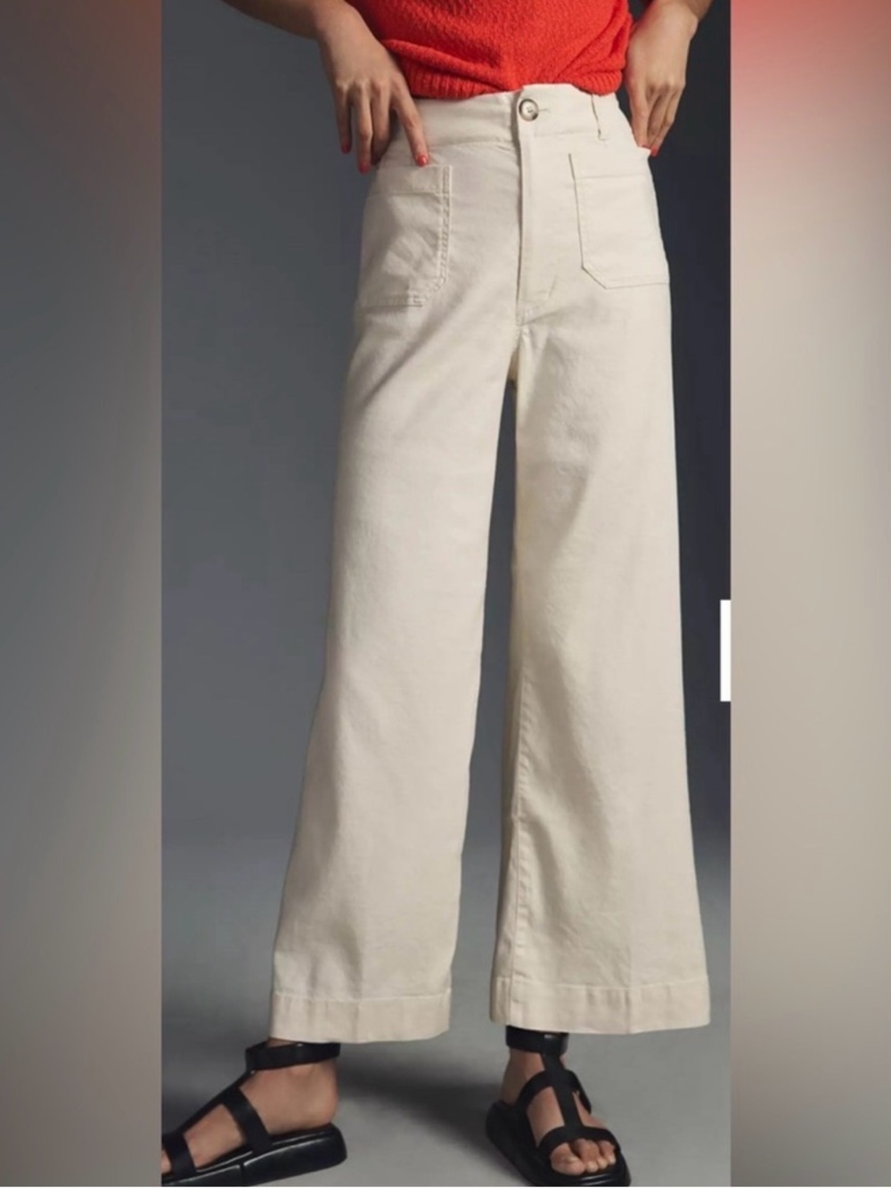 Maeve The Colette Cream Pants Size 30 Linen Blend Anthropologie
